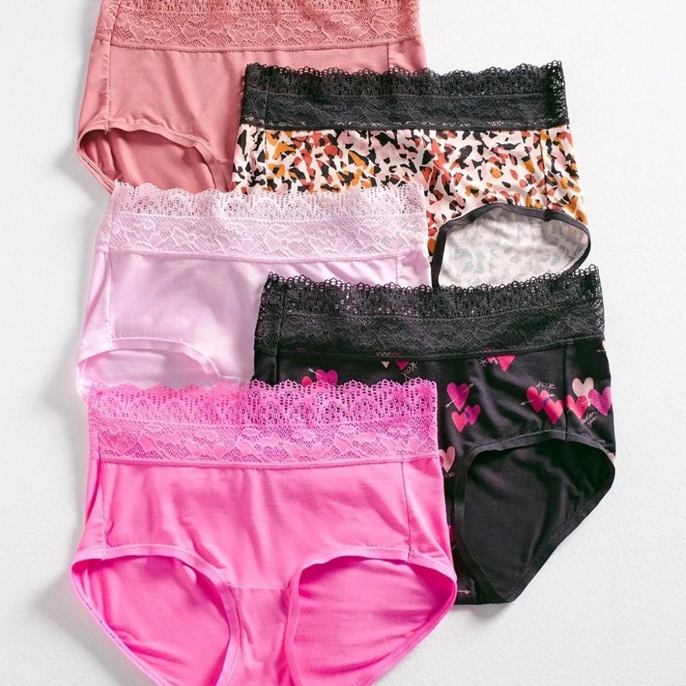 Soma Lace Trim Brief, Xxl 5 Pack